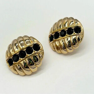 Swarovski SAL Vintage Black Crystal Earrings